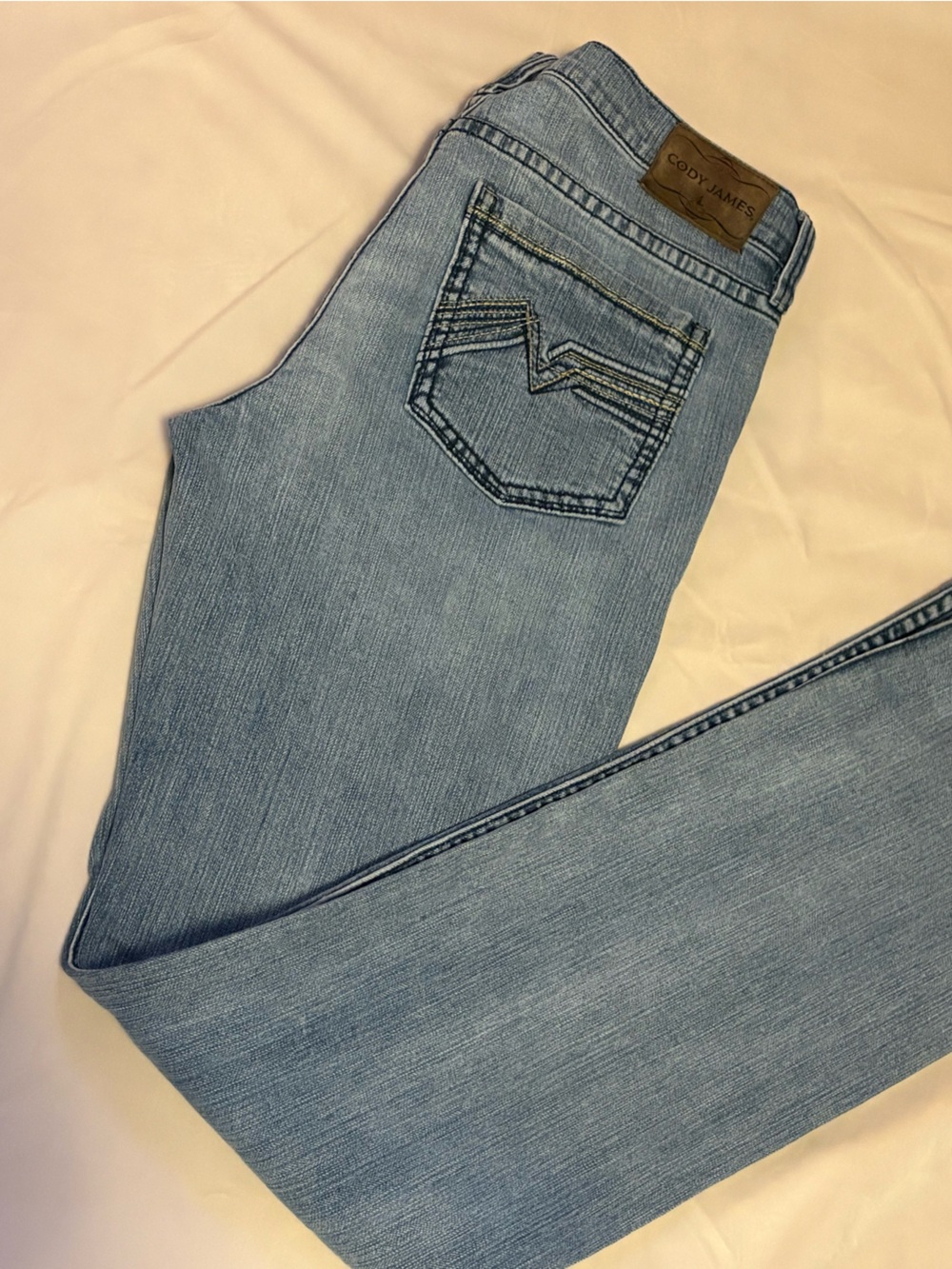 Cody James Light Wash Straight Leg Jeans